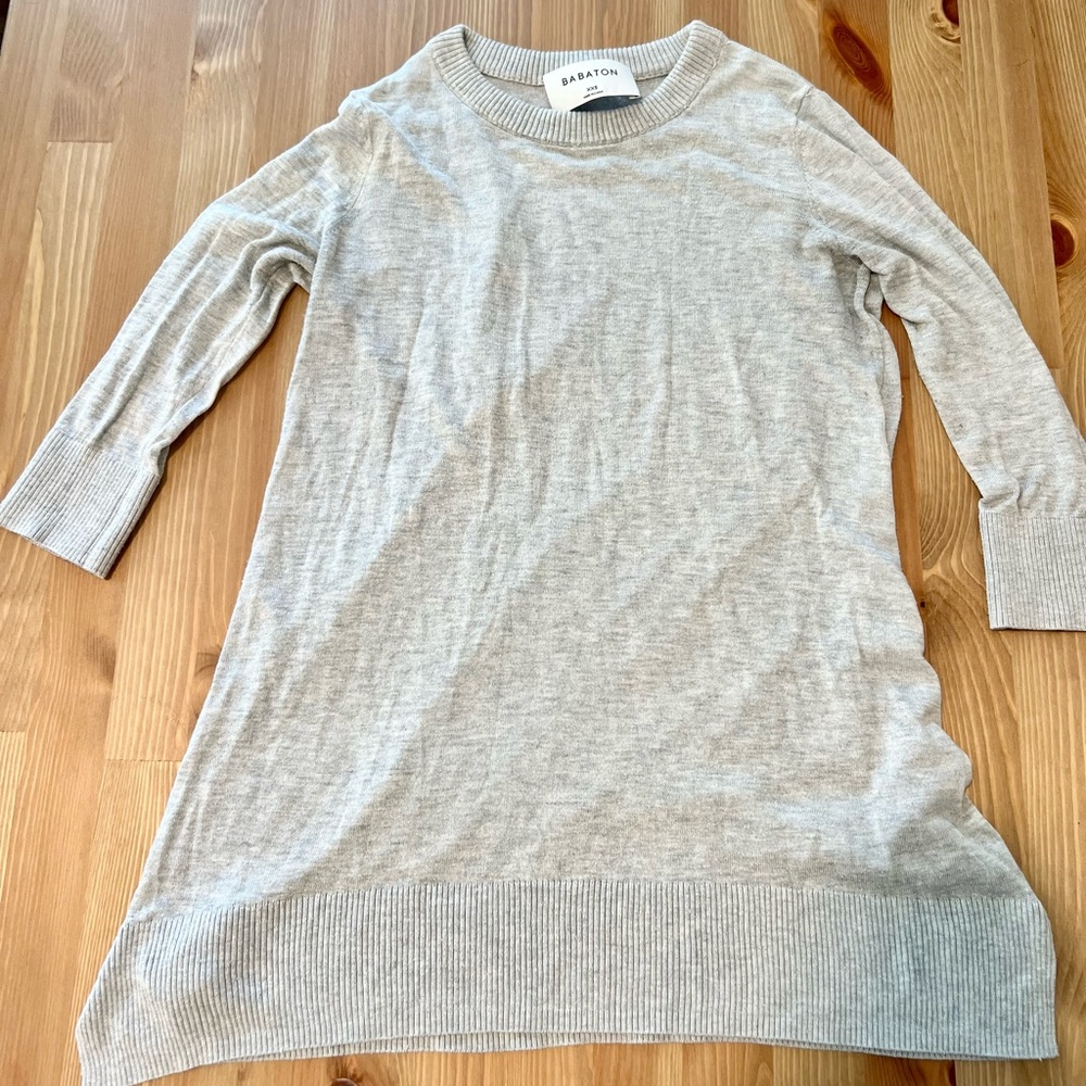 Babaton grey 1/4 sleeve shirt